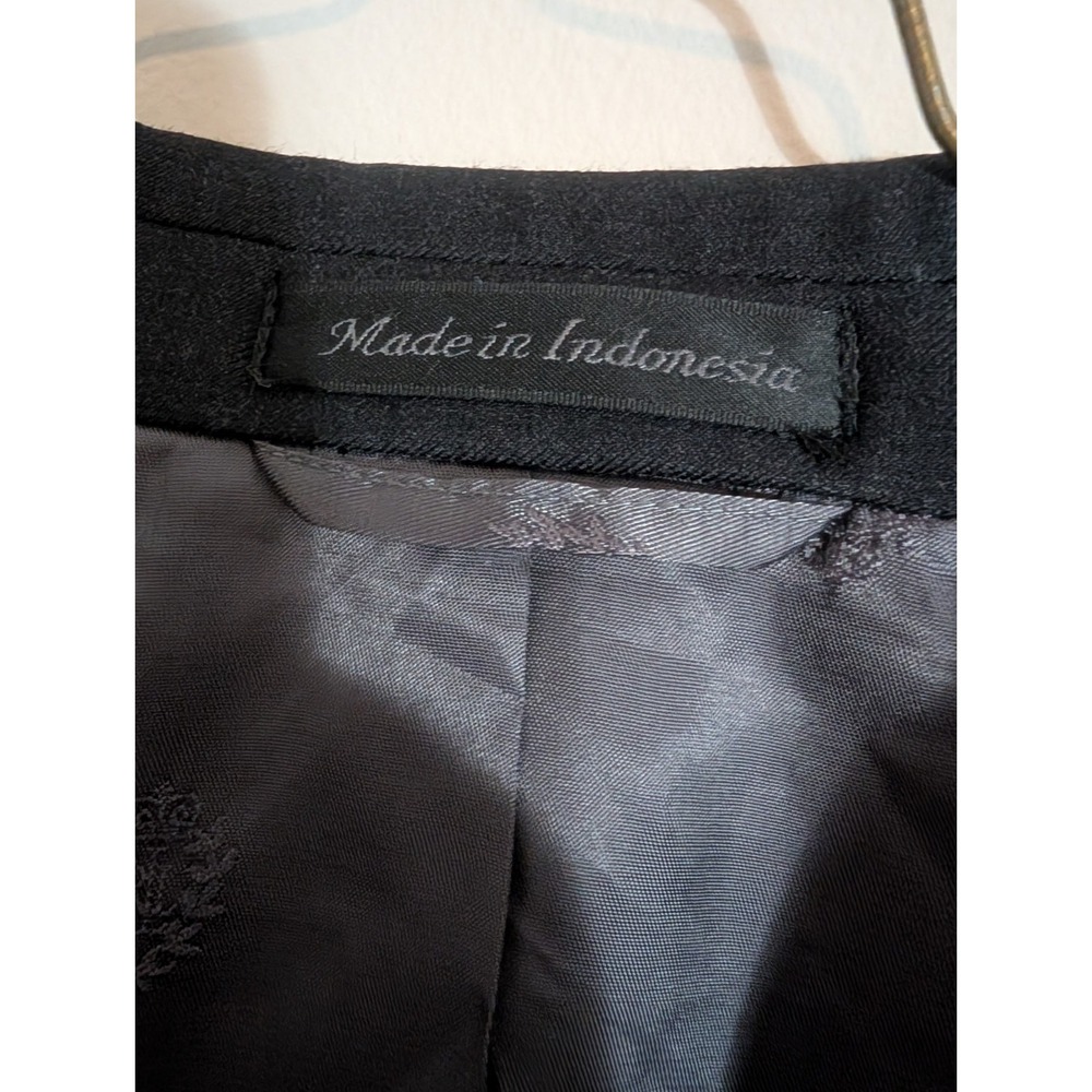 Lauren Ralph Lauren Suit Mens 46R Black Solid 2 Button Notch Lapel Single Vent - Picture 3 of 12